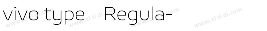 vivo type 简 Regula字体转换